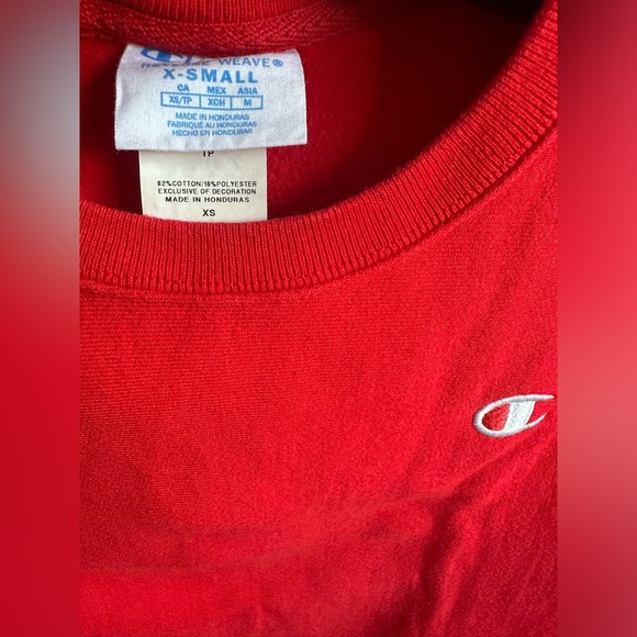 Champions Reverse Weave sweatshirt XS red - Picture 2 of 4